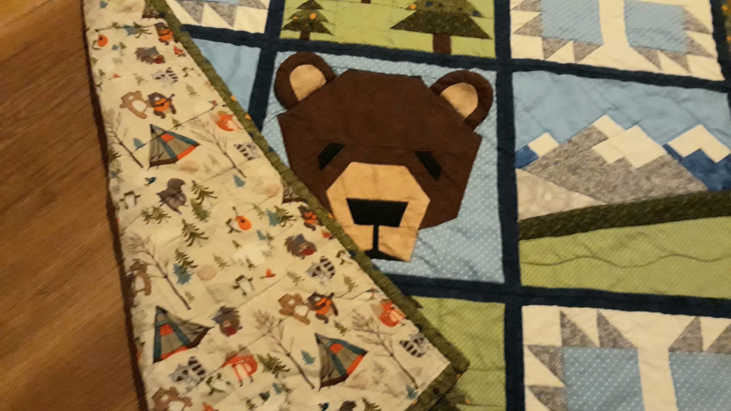 Wilderness Bear Baby Blanket Under the Perry Tree